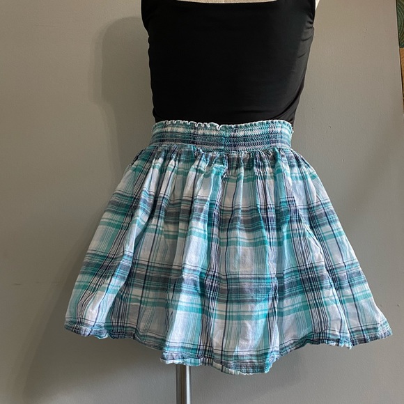 Blue Plaid Mini Skirt 🐳🥥 - Picture 3 of 3